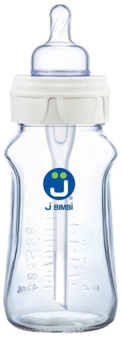 J Bimbi Biberon Super Glass 260 Ml Multilingua - Lovesano