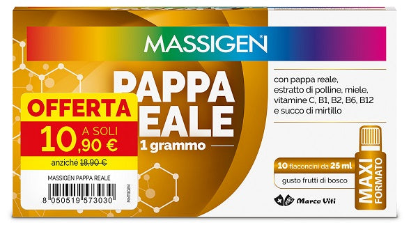 Massigen Pappa Reale 10 Flaconcini Da 25 Ml 10,90 E - Lovesano