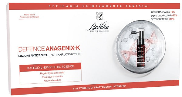 Defence Anagenix K Lozione Anti Caduta 6 Flaconcini 15 Ml - Lovesano