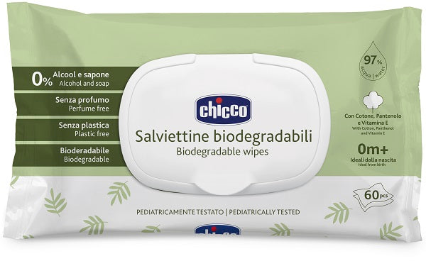 Chicco Salviette Bio 60 Pezzi Plaque - Lovesano