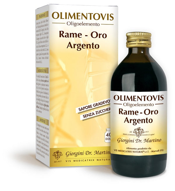 Rame Oro Argento Olimentovis 200 Ml Con Edulcoranti Senza Zuccheri - Lovesano