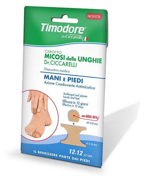 Cerotto Timodore Per Micosi Unghie Mani E Piedi 12 + 12 Pezzi - Lovesano