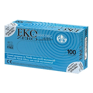 Guanto Monouso In Nitrile Blu Superficie Microruvida Eko Zero Pw Senza Polvere Misura 7 Small 100 Pezzi - Lovesano