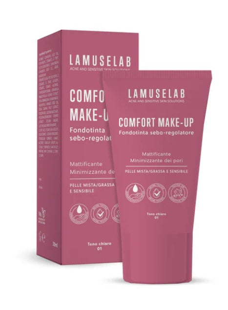Lamuselab Comfort Make-up Fondotinta Seboregolatore Tono Chiaro - Lovesano