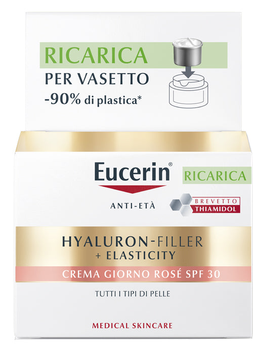 Eucerin Hyaluron-filler + Elasticity Crema Giorno Rose' Spf30 Ricarica 50 Ml - Lovesano