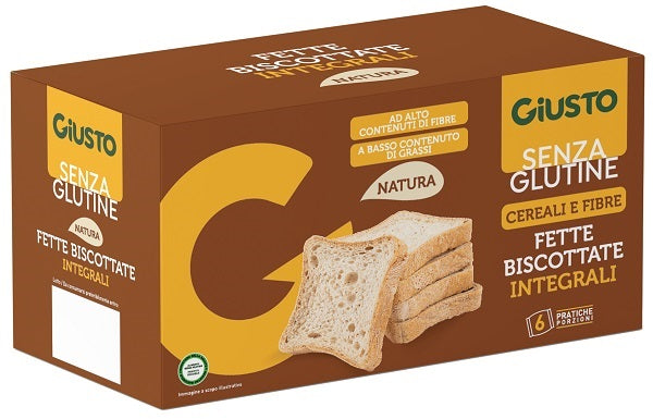 Giusto Senza Glutine Fette Biscottate Integrali 6 Confezioni X 25 G - Lovesano