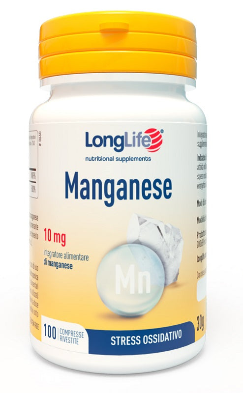Longlife Manganese 10 Mg 100 Compresse Rivestite Senza Glutine