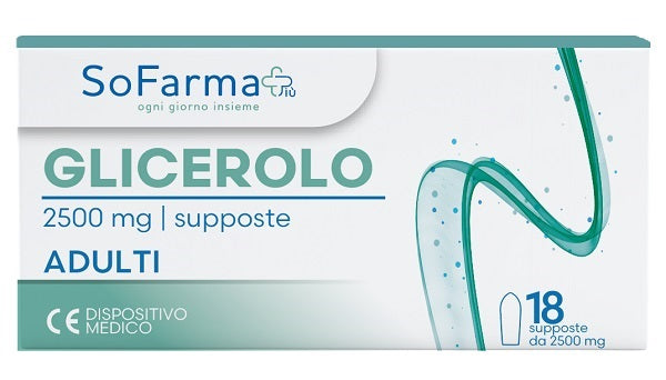 Glicerolo Supposte Adulti 2250 Mg 18 Pezzi Sofarmapiu' - Lovesano