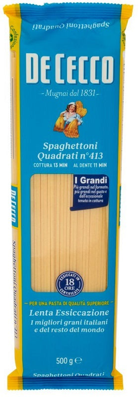 De Cecco Spaghetti Quadrati N413 Nuova Ricetta 400 G - Lovesano