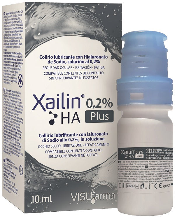 Xailin Plus 0,2% Ha Collirio 10 Ml