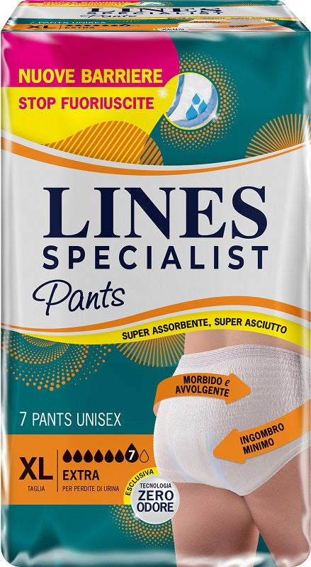 Pannolone Per Incontinenza Lines Specialist Pants Extra Unisex Xl 7 Pezzi - Lovesano