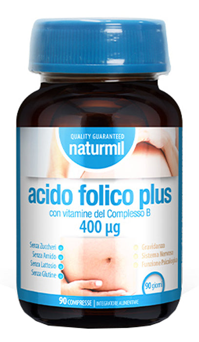 Naturmil Acido Folico Plus 400 Mcg 90 Compresse - Lovesano