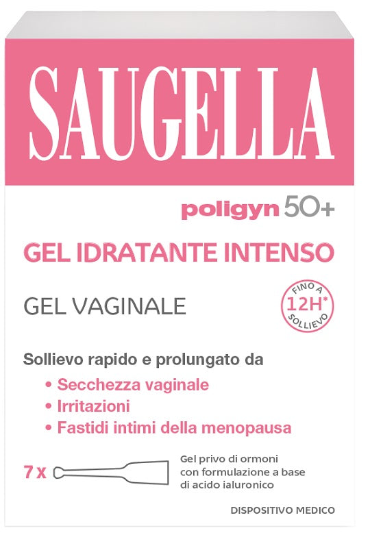 Saugella Poligyn 50+ Gel Idratante Intenso 7 Tubetti Monodose Da 4 Ml