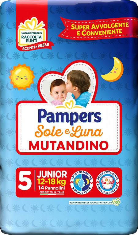 Pampers Sole Luna Mutandina Junior 14 Pezzi - Lovesano