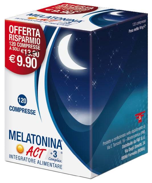 MELATONINA ACT+3 COMPLEX120CPR - Lovesano