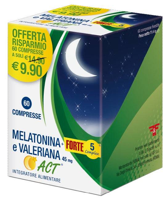 MELATONINA ACT+FT 5+VAL 60CPR - Lovesano