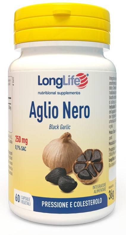 LONGLIFE AGLIO NERO 60CPS VEG - Lovesano