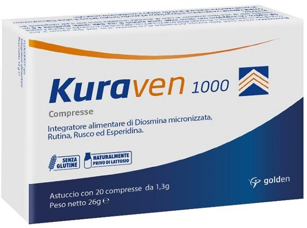 Kuraven 1000 20 Compresse Da 1,3 G Senza Glutine Naturalmente Privo Di Lattosio - Lovesano 