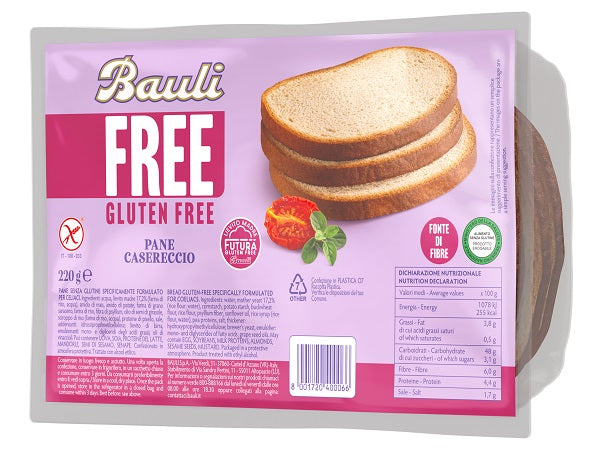 Bauli Free Pane Casereccio 220 G - Lovesano 