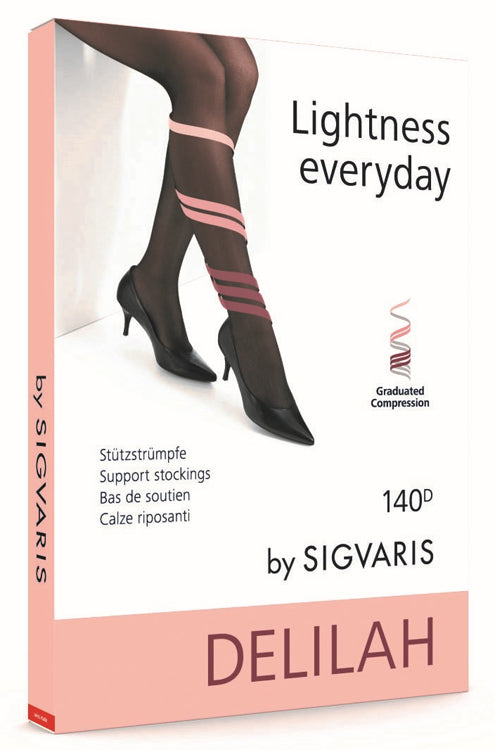 Sigvaris Delilah 140 Denari Flat Collant Plus Nero 3 - Lovesano 