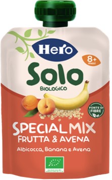 Hero Solo Frutta + Cereali Albicocca Banana Avena 100 G - Lovesano 