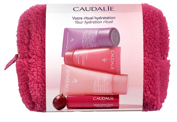 Caudalie Trousse Inverno 2025 Vinohydra Gel Detergente 30 Ml + Vinohydra Crema Idratazione Intensa 15 Ml + The Des Vignes Corpo 30 Ml + Balsamo Labbra Colorato 4,5 G - Lovesano 