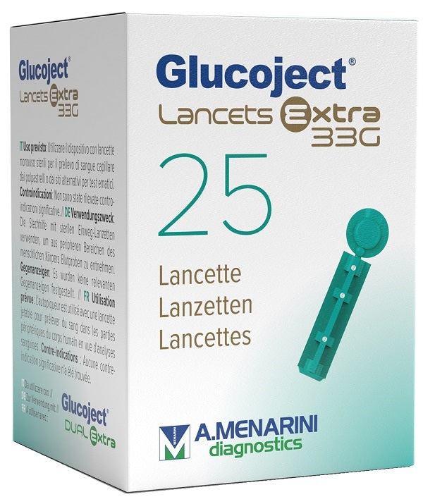 Lancetta Pungidito Glucojet Extra Gauge 33 25 Pezzi - Lovesano 