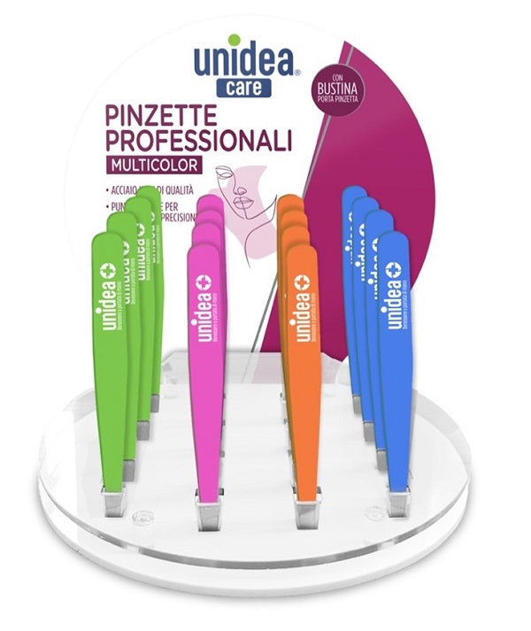 Unidea Espositore Da Banco Di Pinzette Multicolor 16 Pezzi - Lovesano 