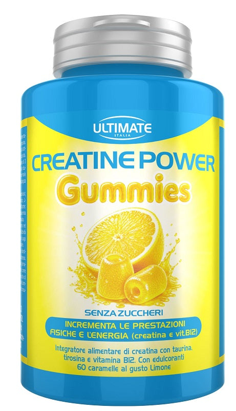 Ultimate Creatine Power Limone 60 Caramelle Gommose Senza Zuccheri E Glutine - Lovesano 