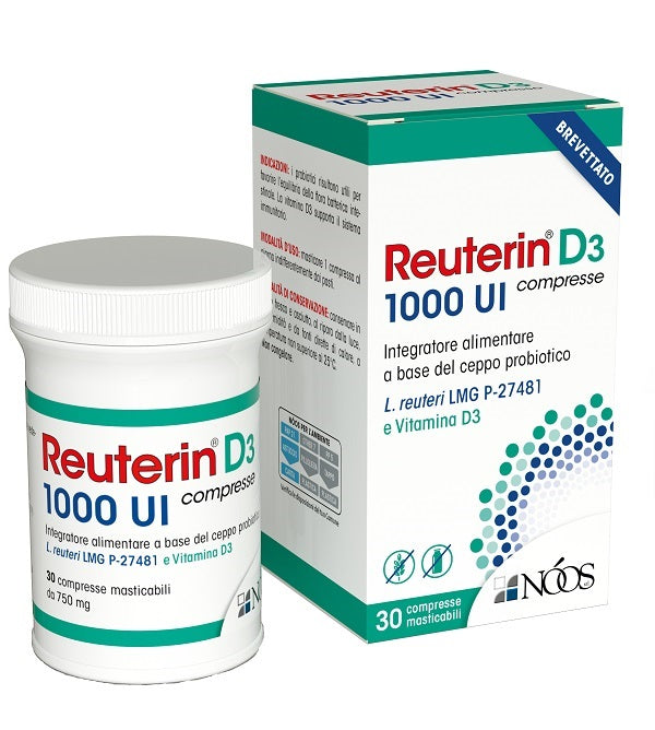 Reuterin D3 Compresse 1000 Ui 30 Compresse Masticabili Senza Glutine Senza Lattosio