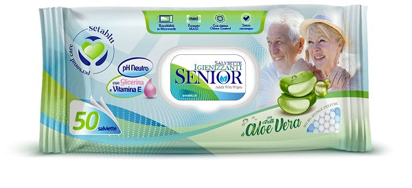 SALVIETTINE SENIOR ALOE 50PZ - Lovesano 