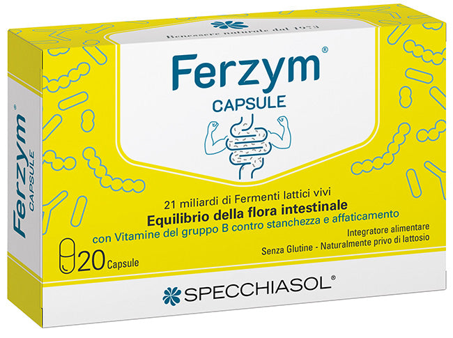 Ferzym Capsule 20 Capsule Senza Glutine Naturalmente Privo Di Lattosio