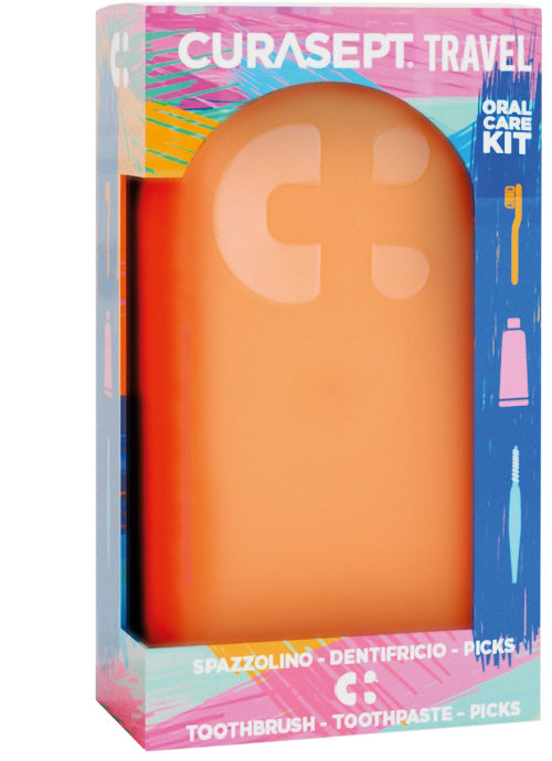 Curasept Travel Arancio 1 Spazzolino + 1 Dentifricio 20 Ml + 3 Picks - Lovesano 