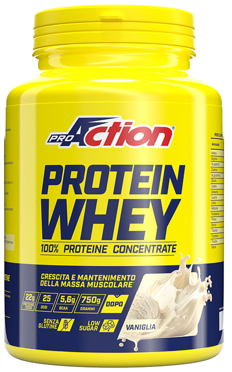 Proaction Protein Whey Concentrate Vaniglia 750 G Senza Glutine