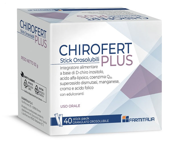 Chirofert Plus 40 Stick Pack Da 2,3 G Granulato Orosolubile Con Edulcoranti Senza Glutine Naturalmente Privo Di Lattosio - Lovesano 