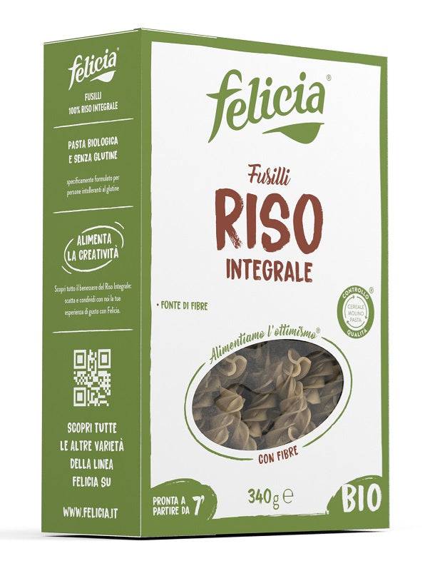 FELICIA BIO Pasta Riso Integr.Fusilli 340g S/G - Lovesano 