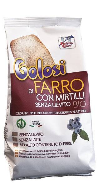 FINESTRA SUL CIELO Biscotti I Golosi Farro Mirtillo 250g - Lovesano 