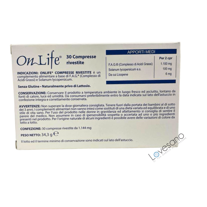 On Life Integratore Alimentare - 30 compresse - Lovesano 